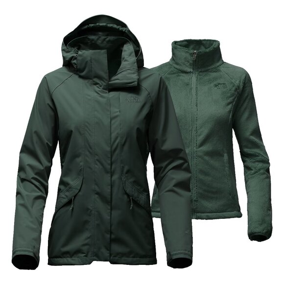 The North Face Dark Green Women's Lg Goose Down Parka With Removable Hood - Picture 1 of 3
